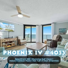 Phoenix IV #4053" | 3BR Beachfront Unit*Stunning Gulf Views*Indoor/Outdoor Pools*Hot Tub*Premium Amenities*Sleeps 12