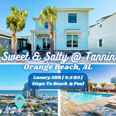 Sweet & Salty @ Tannin" | Luxury 5BR | Walk To Private Beach Access | Pool | 20% Golf Cart Discount Available