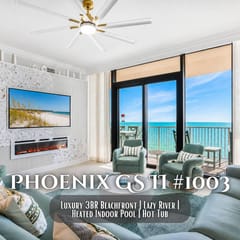 Phoenix Gulf Shores II #1003" | Luxury Beachfront 3BR | Lazy River | Waterslide | Heated Indoor Pool + Hot Tub | Gym | Sleeps 10
