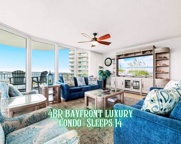 Caribe B407" | 4BR Bayfront Condo With Stunning Views*Unmatched Amenities*Lazy River*Outdoor Pools*Hot Tub*Boat Slip*Beach Trolley*Cabanas*On Site Restaurants*Sleeps 14 - Image 4