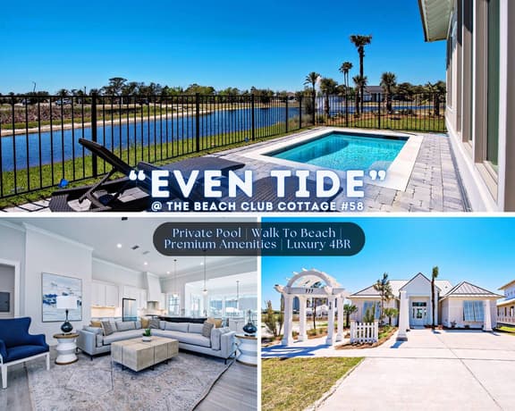 Even Tide" @ Beach Club Cottage #58 | Private Pool | Walk To Beach | Premium Amenities | Luxury 4BR | Sleeps 10 - Image 1