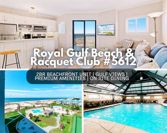 Royal Gulf Beach & Racquet Club #5612" | Beachfront 2BR | Indoor/Outdoor Pools + Hot Tub | Amenities Galore | On Site Dining | Sleeps 6 - Image 1