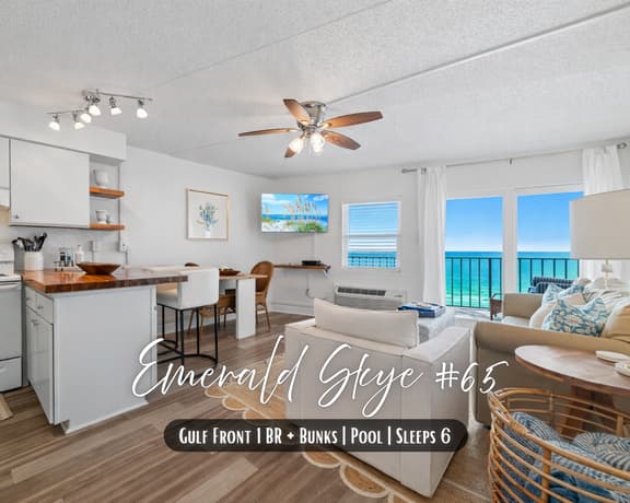 Emerald Skye "65" | Beachfront 1BR + Bunks*Unmatched Gulf Views*Pool*Gym*Sleeps 6 - Image 1