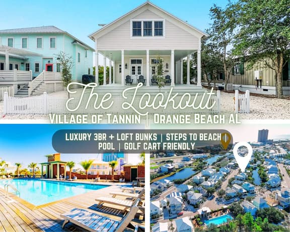 The Lookout @ Tannin" | Luxury 3BR + Loft Bunks*Steps To Private Beach Access*Pool*Golf Cart Friendly*Sleeps 10 - Image 1