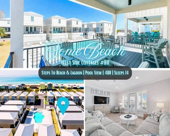 Some Beach" West Side Cottages HH | Steps To Beach & Lagoon | Pool & Pocket Gulf Views | Fishing Pier | 4BR | Sleeps 14 - Image 1