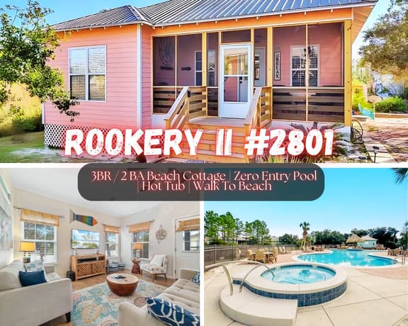 The Rookery II #2801" | Cute 3BR Beach Cottage*Pool*Hot Tub*Walk To Beach*Golf Cart Friendly - Image 1