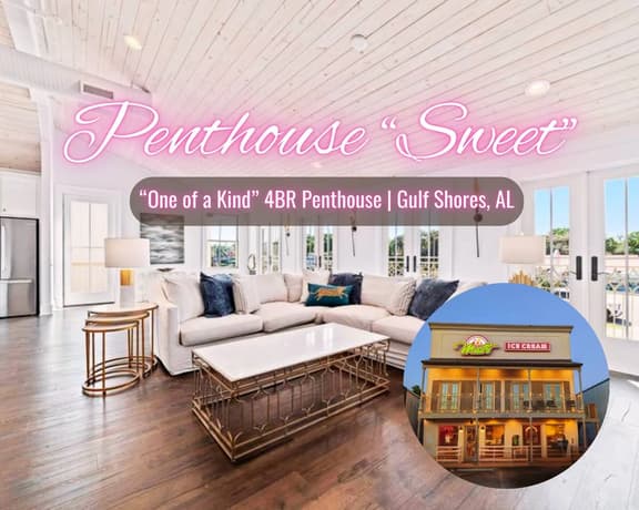 Penthouse Sweet" | Unique 4BR Penthouse Above Matt's Ice Cream*3 Minute Drive To Beach*Walk to Local Shops/Restaurants*High End Finishes*Sleeps 8 - Image 1