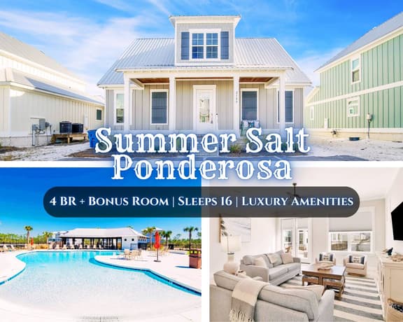 Ponderosa @ Summer Salt" | Resort Style Pool*Walk To Beach & Restaurants*Lake*Firepit*Putting Green*4BR*Sleeps 16 - Image 1