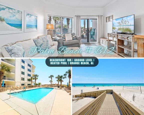 Palm Beach #B12" | Beachfront 1BR | Ground Level | Pool & Gulf Views | Heated Pools | Gym | Sleeps 4 - Image 1