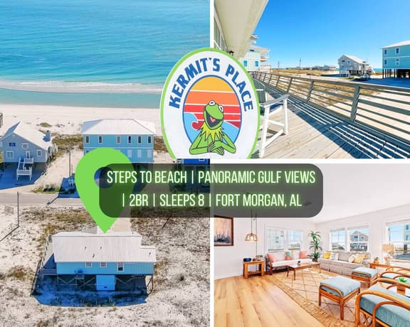 Kermit's Place" | Almost Beachfront 2BR Home*Gulf Views*3 Minute Walk To Beach - Image 1