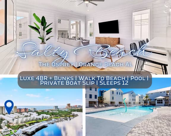 Salty Beach @ The Osprey" | Luxury 4BR*Pool*Walk To Beach*Private Boat Slip*Sleeps 12 - Image 1