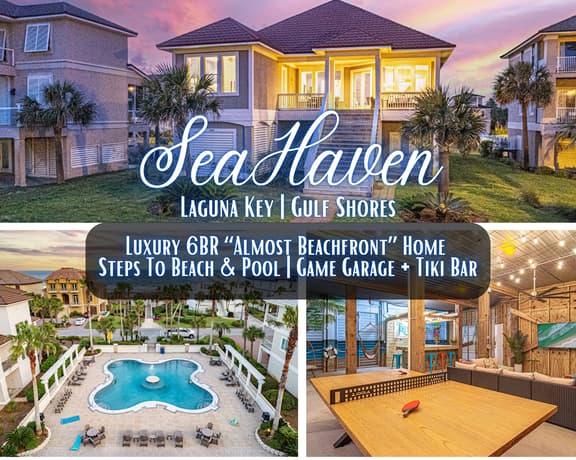 SeaHaven" @ Laguna Key | Luxury 6BR "Almost Beachfront" Home | Steps To Beach & Pool | Game Garage | Tiki Bar | Sleeps 16 - Image 1