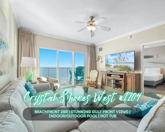 Crystal Shores West #1204" | Beachfront 2BR*Stunning Gulf Views*Indoor & Outdoor Pool*Hot Tub*Sleeps 6 - Image 1