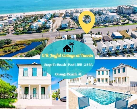 O.B. Joyful" | 100 Steps To Private Beach Access, Poolview Patio, Cottages of Tannin - Image 1