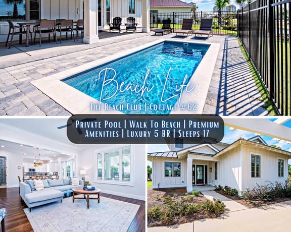 Beach Life" | The Beach Club | Cottage #62 | Private Pool | Walk To Beach | Luxury 5BR Home | Sleeps 17 | Premium Amenities - Image 1