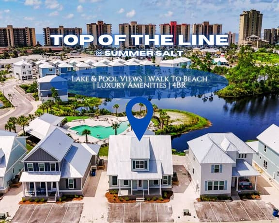 Top Of The Line @ Summer Salt" | Lake Views*Steps To Pool*Walk To Beach*Firepit*Luxury 4BR Home*Sleeps 16 - Image 1