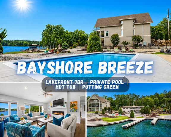 Bayshore Breeze" | Stunning Lakefront Views*Hot Tub*Boat Slip*Putting Green*Arcade Games - Image 1