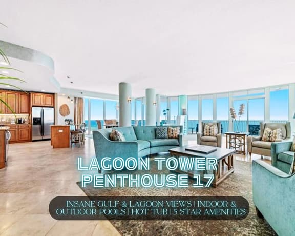 Penthouse 17 @ Lagoon Tower" | Luxury Waterfront 5BR Penthouse*Insane Views*100 Steps To Beach*Outdoor Pool*Heated Indoor Pool*Hot Tub*3700 Sq Ft*Sleeps 10 - Image 1