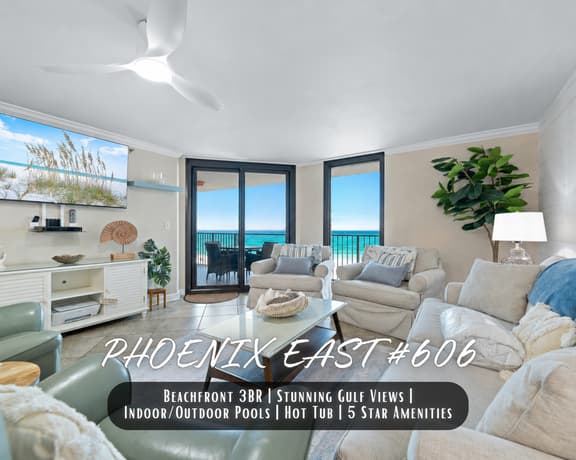Phoenix East #606" | Luxe 3BR Beachfront | Stunning Gulf Views | Indoor/Outdoor Pools | Hot Tubs | Gym | Premium Amenities | Sleeps 12 - Image 1
