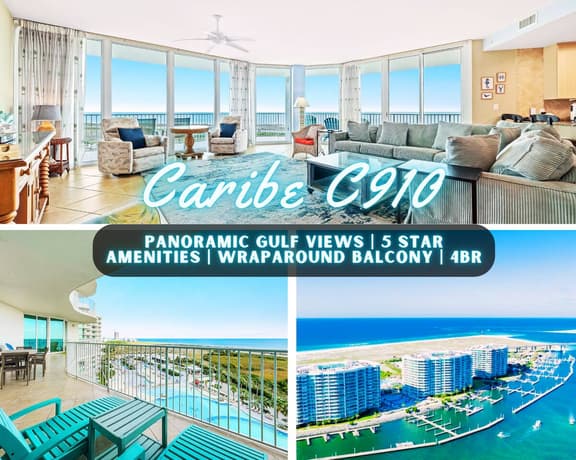 Caribe C910" | 4BR Gulf Front Condo With Sweeping Views*Unmatched Amenities*Lazy River*Outdoor Pools*Hot Tub*Boat Slip*Beach Trolley*Cabanas*On Site Restaurants*Sleeps 12 - Image 1