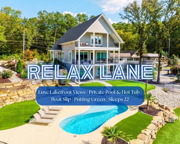 Relax Lane" | Lakefront Views*Private Pool*Hot tub*Putting Green*Firepit*Boat Slip - Image 1