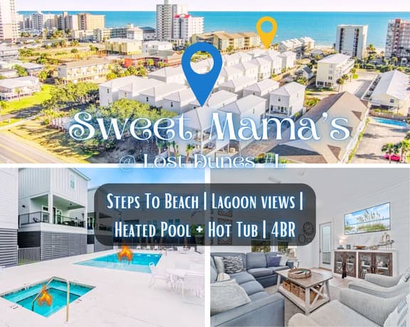 Sweet Mama's @ Lost Dunes #L" | Beach & Lagoon! Lagoon Views*Heated Pool*Hot Tub*3 Minute Walk To Beach*4BR/4BA*Sleeps 12 - Image 1