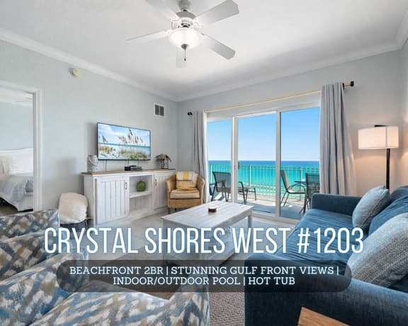 Crystal Shores West #1203" | Beachfront 2BR | Stunning Gulf Views | Indoor/Outdoor Pool | Hot Tub | Sleeps 6 - Image 1