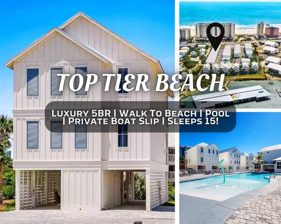 Top Tier Beach @ The Osprey" | Luxury 5BR*Pool*Walk To Beach*Private Boat Slip*Sleeps 15 - Image 1