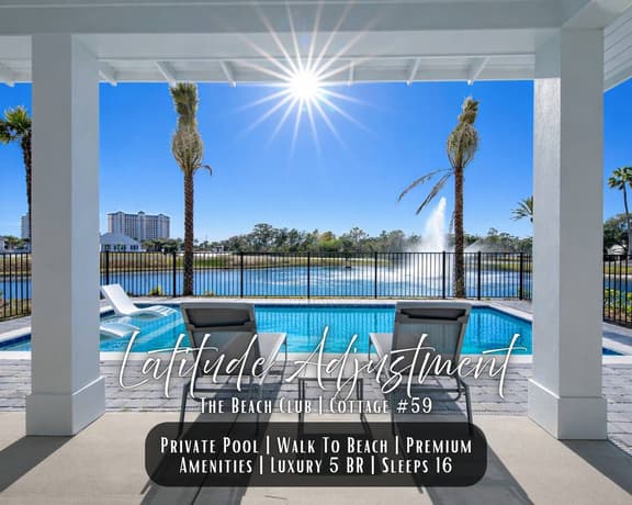 Latitude Adjustment" | The Beach Club | Cottage #59 | Luxury 5BR Home | Private Pool | Walk To Beach | Water Views | Premium Amenities - Image 1