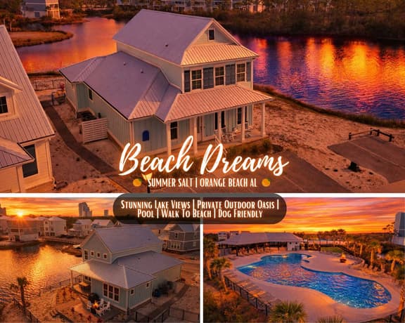 Beach Dreams" @ Summer Salt | Pool*Walk To Beach*Lakeside Views*Private Outdoor Oasis w Firepit*4BR*Sleeps 14*Dog Friendly - Image 1